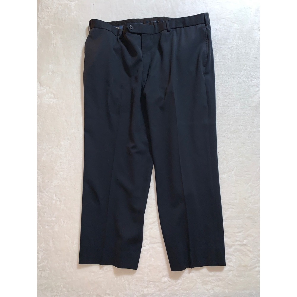 Brooks Brothers Madison Mens Black Wool Blend Dress Pants W44 L32 Classic